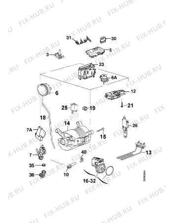 Взрыв-схема стиральной машины Aeg LAV41389 - Схема узла Electrical equipment 268